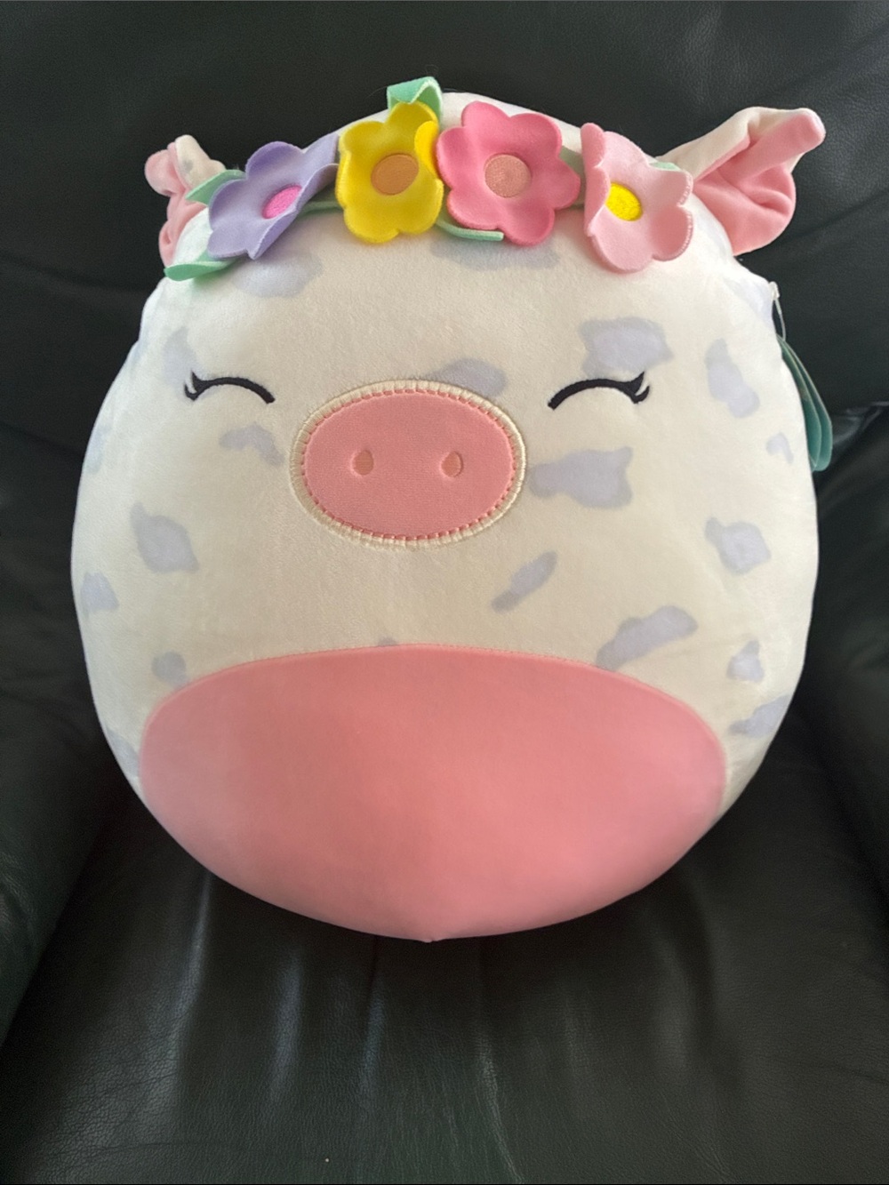 Squishmallows Pastel Pig Plush with Pink Nose and Flower Crown